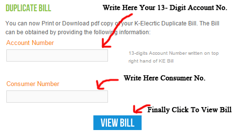 K-Electric Duplicate Bill